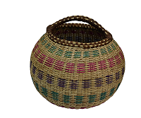 Mini- Woven basket with a handle